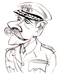 Britischer Feldmarschall, Erster Earl Haig von Bernersyde (1861-1928); Karikatur in Uniform